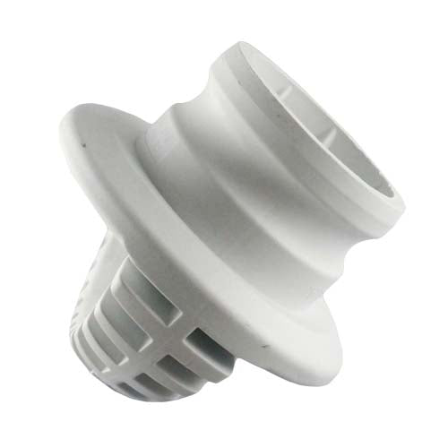 White 2" Food Grade Polypropylene Male Safety Bump Plug