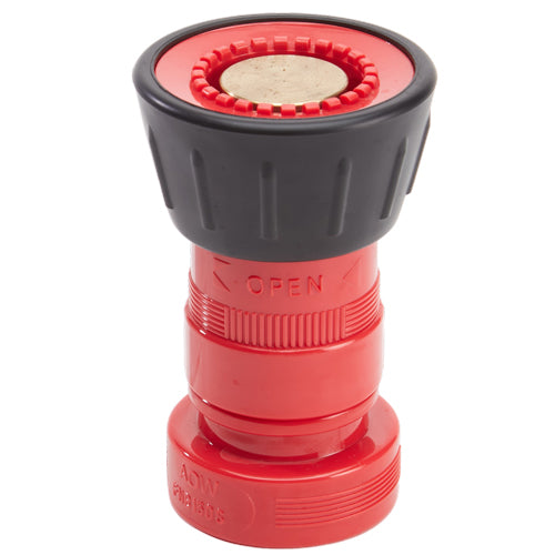 Plastic 1 1/2" Red Fire Nozzle With Bumper (NPSH)