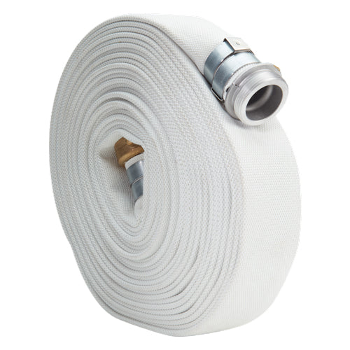 White 2" x 50' Single Jacket Discharge Hose