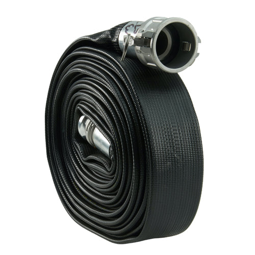 Black 4" x 50' Camlock Rubber Heavy-Duty Hose