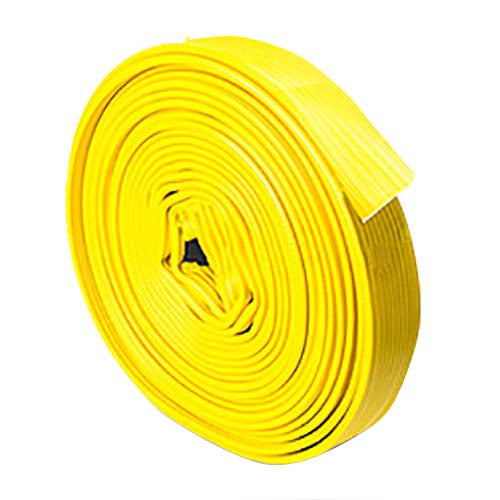 Yellow 2" x 100' Rubber Uncoupled Fire Hose