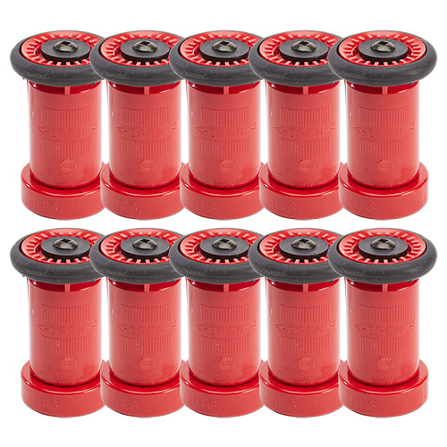 Plastic 1 1/2" Red Fire Nozzle NH Threads (100-Pack)