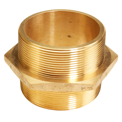 Brass 6" NPT to 6" NPT Double Male (Hex)