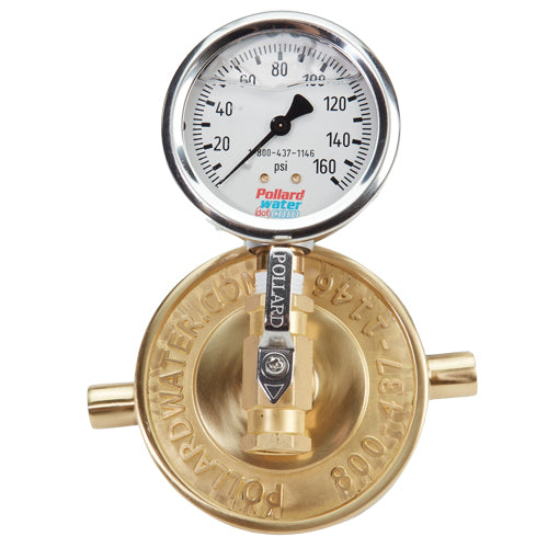 Aluminum 2 1/2" NH Pin Lug Cap Gauge With Bleeder Valve