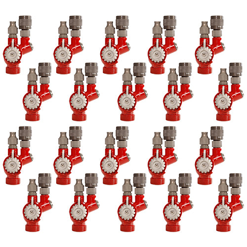 1" Red Twin Tip Forestry Nozzle NPSH Threads (20-Pack)