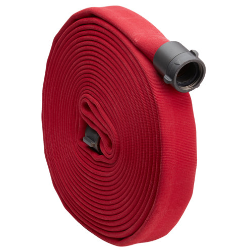 Red 1 1/2" x 15' Double Jacket Fire Hose (Alum NH Couplings)