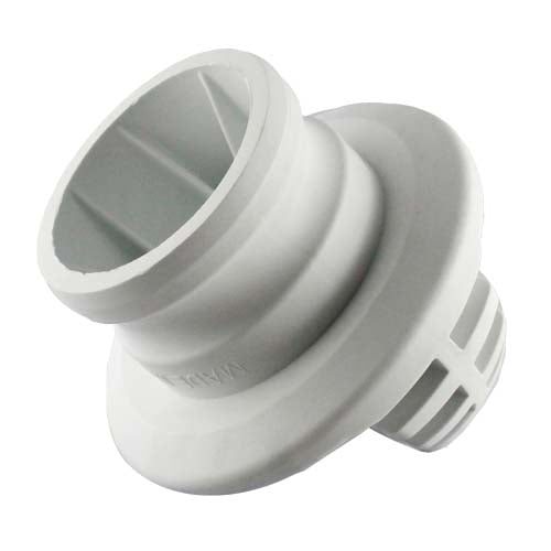 White 2" Food Grade Polypropylene Male Safety Bump Plug