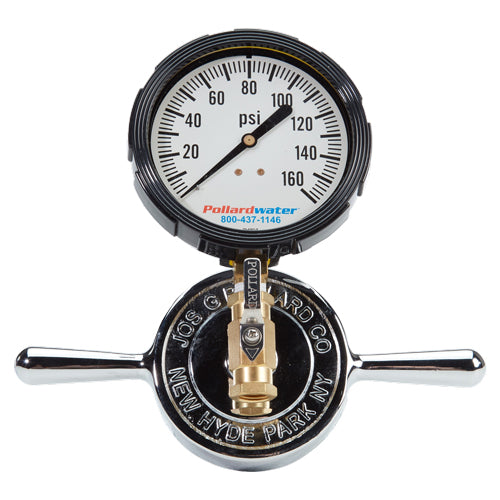 Aluminum 2 1/2" NH Long Handle Cap Gauge With Bleeder Valve