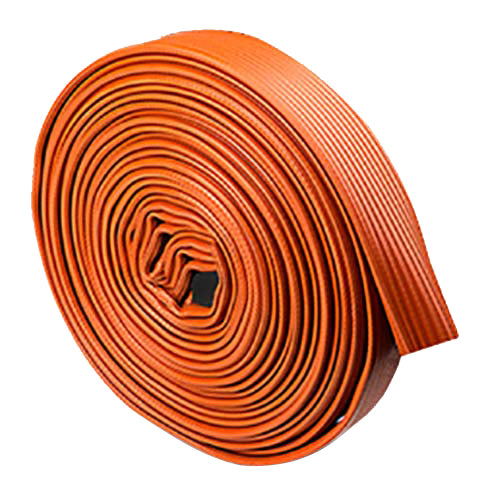 Red 3" x 100' Rubber Uncoupled Fire Hose