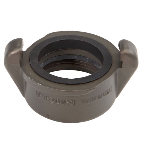 Aluminum 1 1/2" NPSH Female Quarter Turn Forestry Adapter