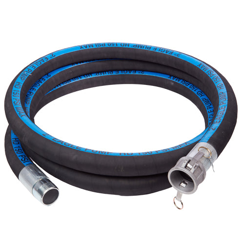 Black 4" x 20' Camlock / Threaded Suction Hose