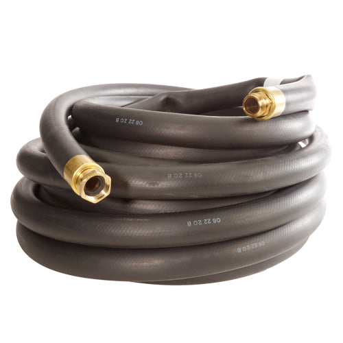 Heavy-Duty Black 3/4" x 50' Garden Hose (3/4" GHT Couplings)