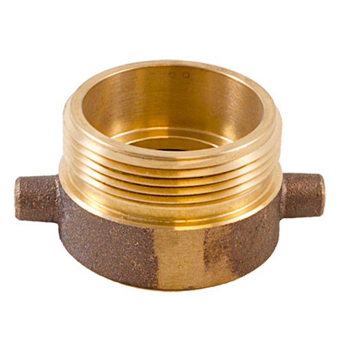 Brass 2" Female NPT to 2 1/2" Male NH (Pin Lug)